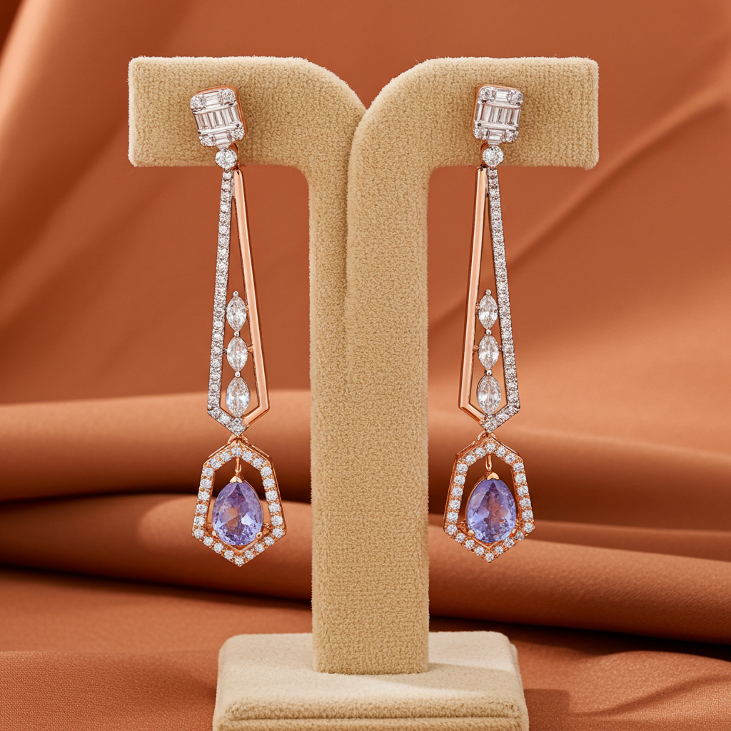 Colorful Brilliance Diamond Earrings